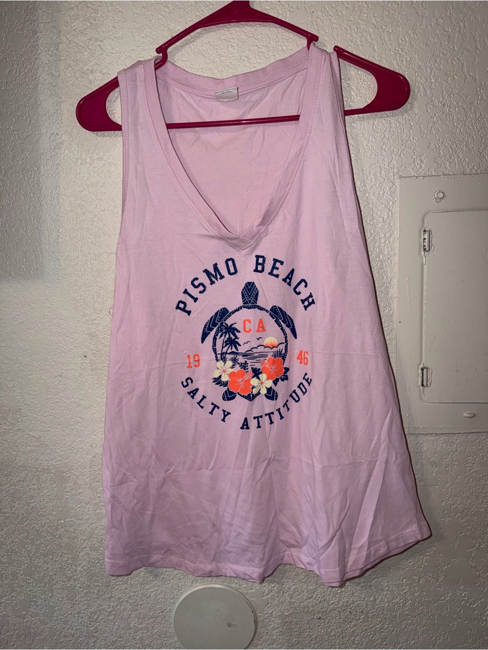 Pismo Beach Graphic V-Neck Tank Top -